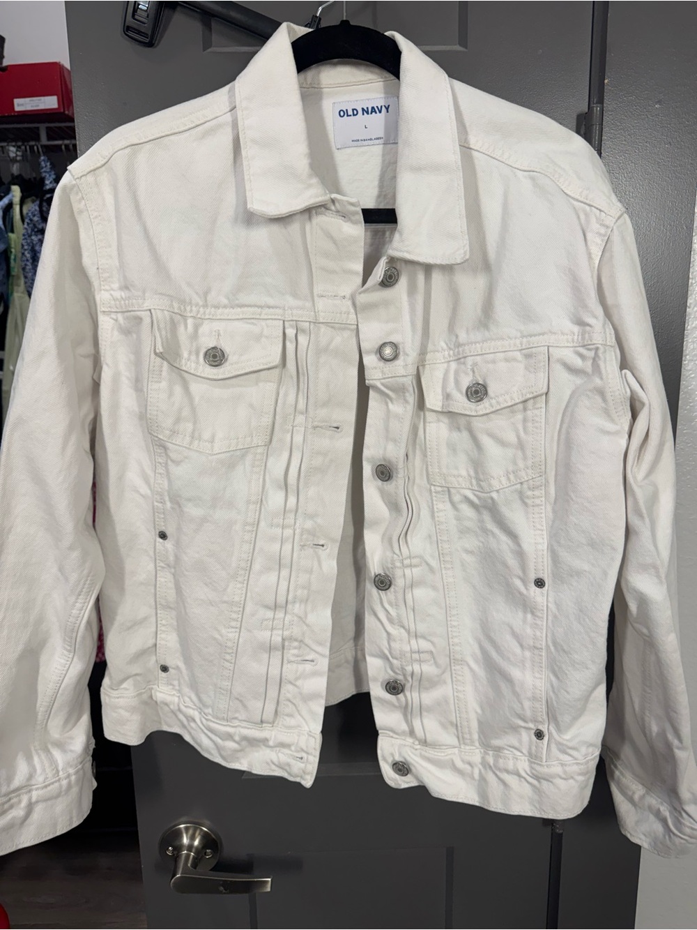 Old Navy Off-White Button-Front Jacket
